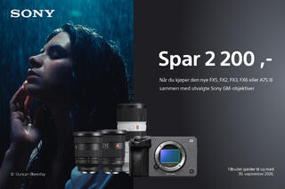 Spar kr 2 200,- på nye Sony FX5